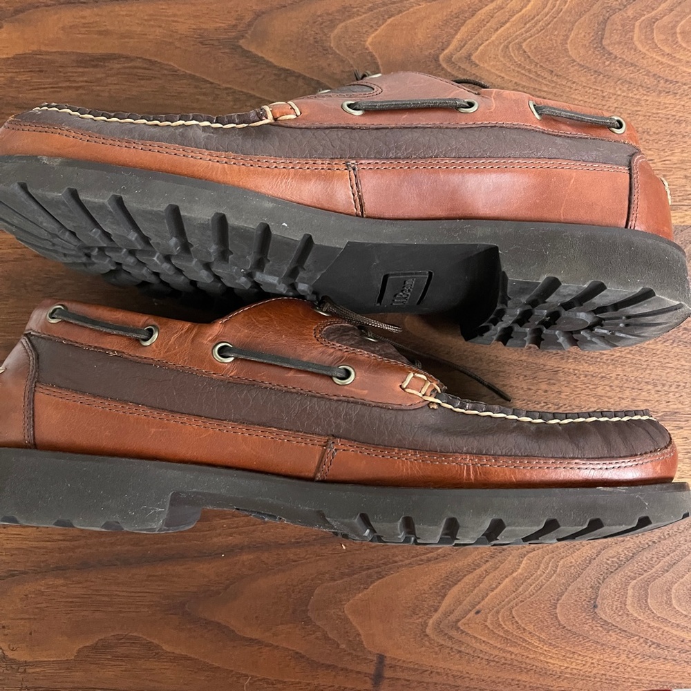 L.L. Bean *Allagash* Bison Handsewn Brown Leather Oxf… Gem